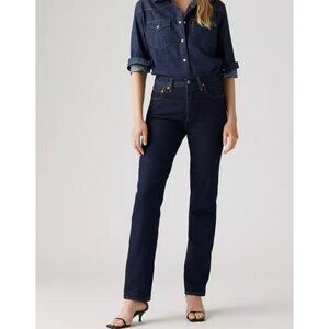 New Levi's Premium 501 28x30 Original Fit Women's Jeans Dark Wash Deep Breath